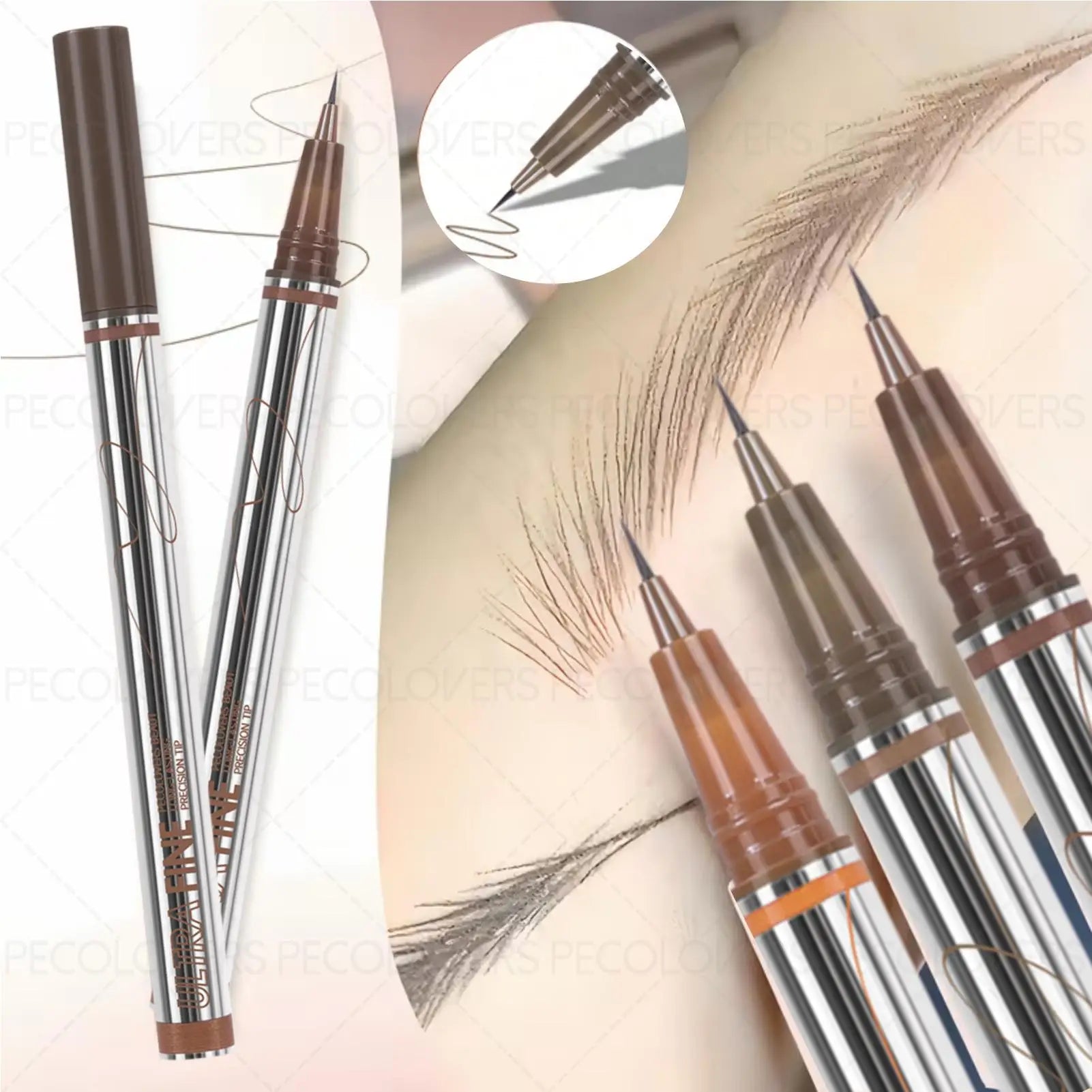 Ultra-fine Angled Tip Eyebrow Eyeliner Pen Waterproof Smudge-proof