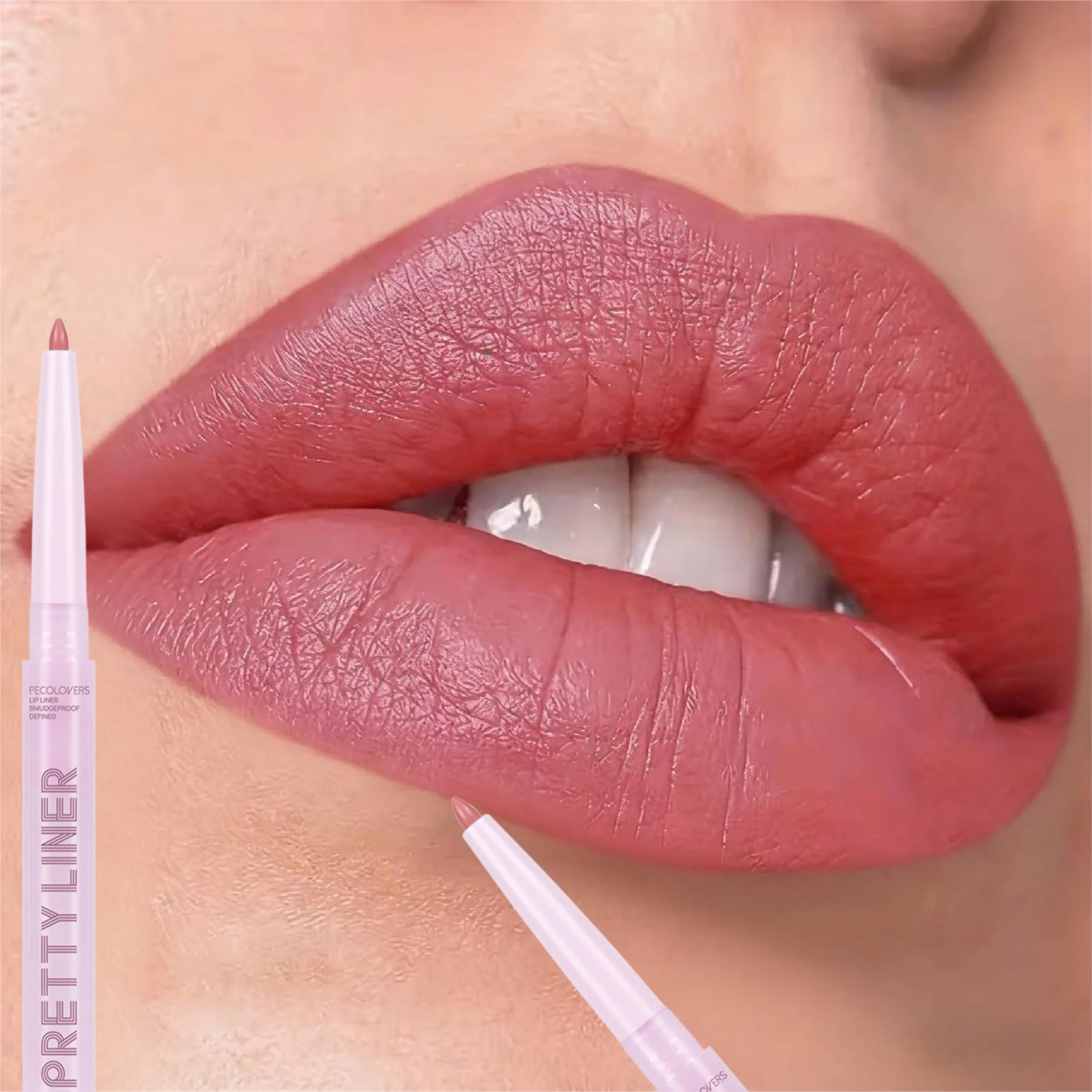 1PC 24-Hour Waterproof Lip Liner Pencil - Long-Lasting Matte Lip Outline, Auto-Twist Tube for Application,Suitable for Beginners Zpaxo