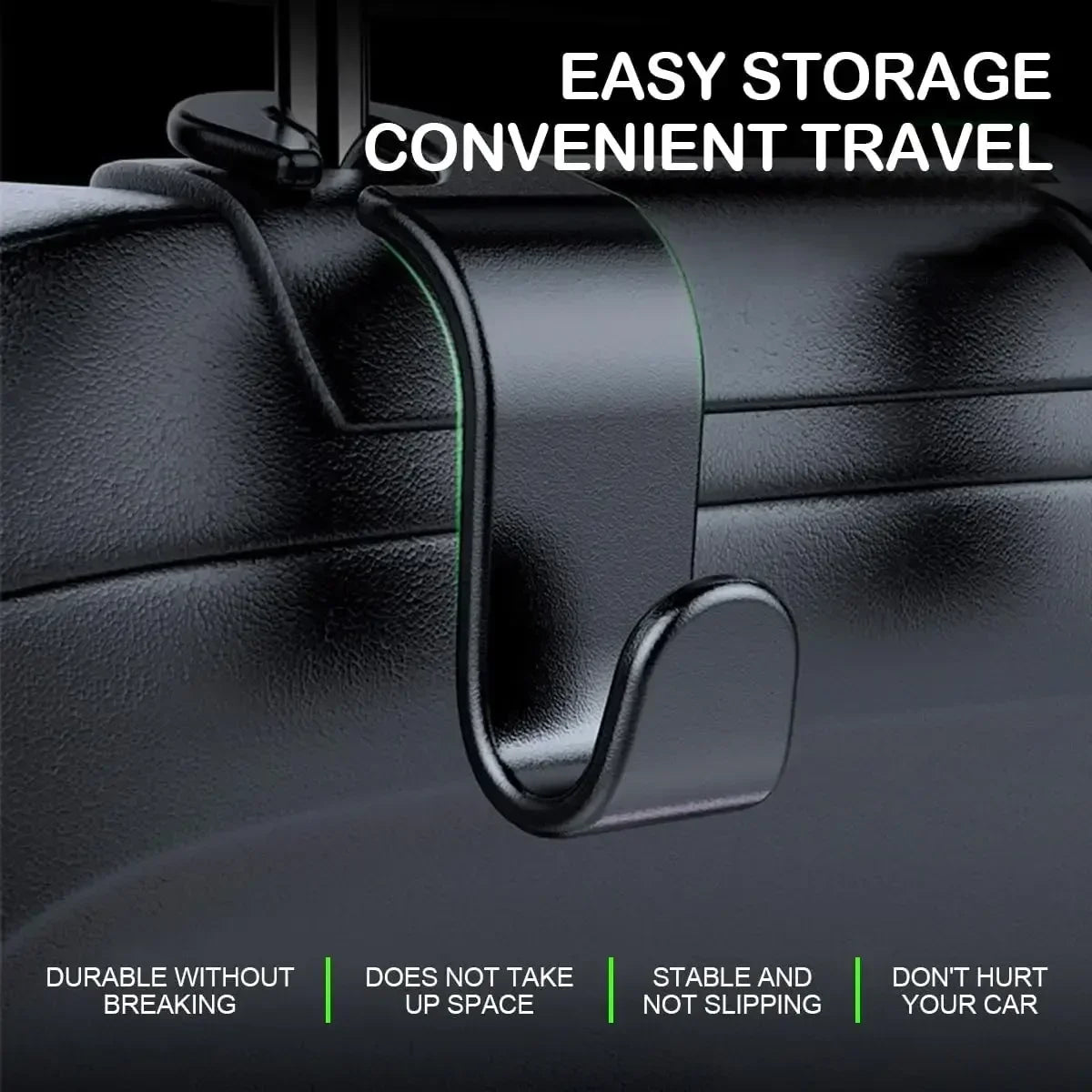 Car Headrest Hooks – Multifunctional Seat Organizer Clips