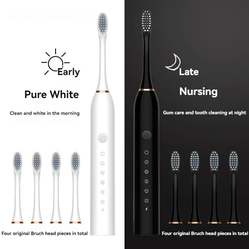 Automatic Electric Toothbrush Six-Speed Adult & Children's Universal Soft Bristle Charging Smart Toothbrush for All Ages Zpaxo