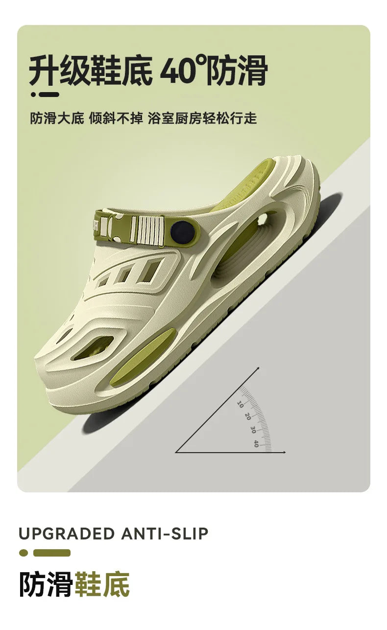 Orthopedic Slippers with Arch Support Anti Slip Soft Sole Summer Cool Hole Shoes Thick Bottom Breathable Walking Sandals Zpaxo