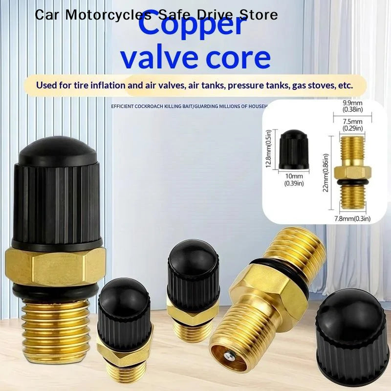 CM1Pcs M8x1 High-quality Air Valves Durable Brass Tire Valve Stems