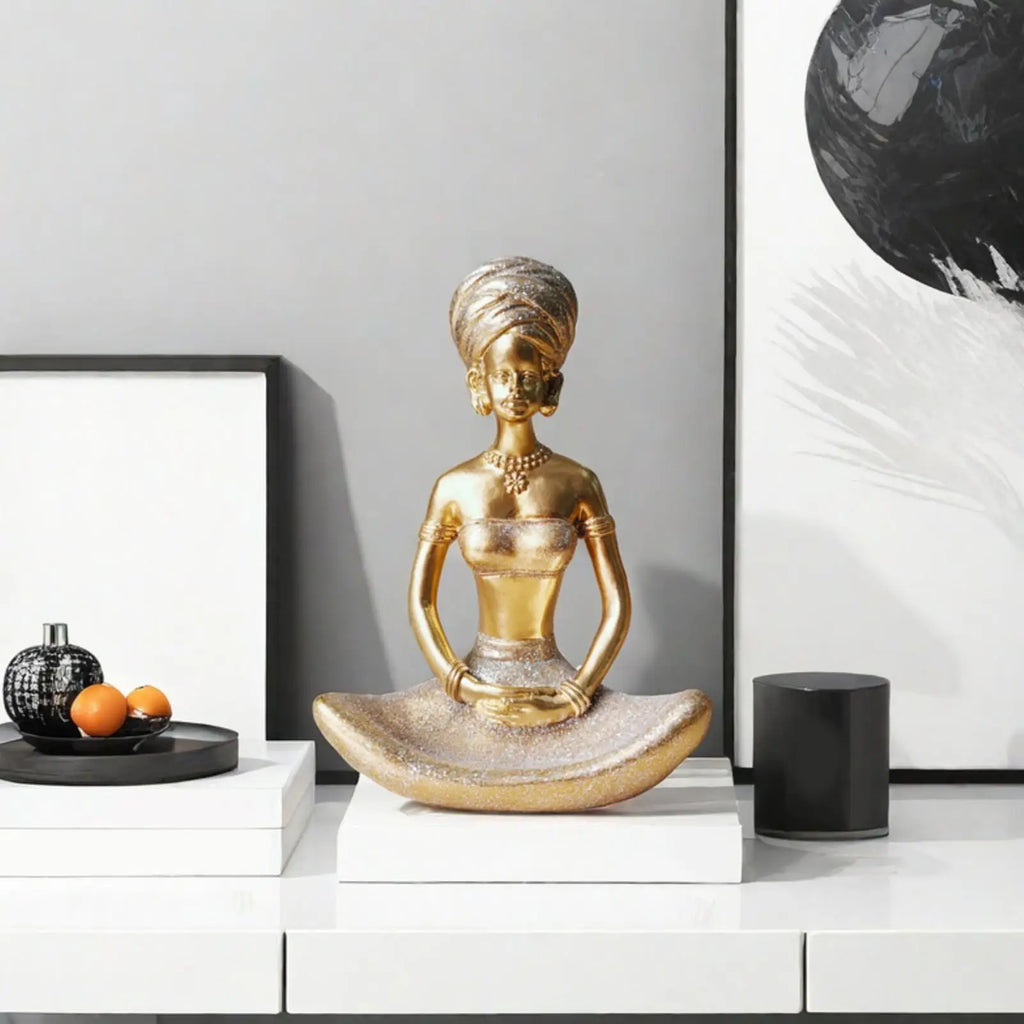 Yoga Figurine Modern Resin Decoration Table Centerpiece Meditation