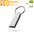 ZSUIT 10pcs High Speed USB Flash Drive 8GB 32GB Pendrive 128GB 64GB Custom logo Waterproof USB Pen Drive Flash Metal Stick XT Zpaxo usb3.0-128GBx10pcs Silver