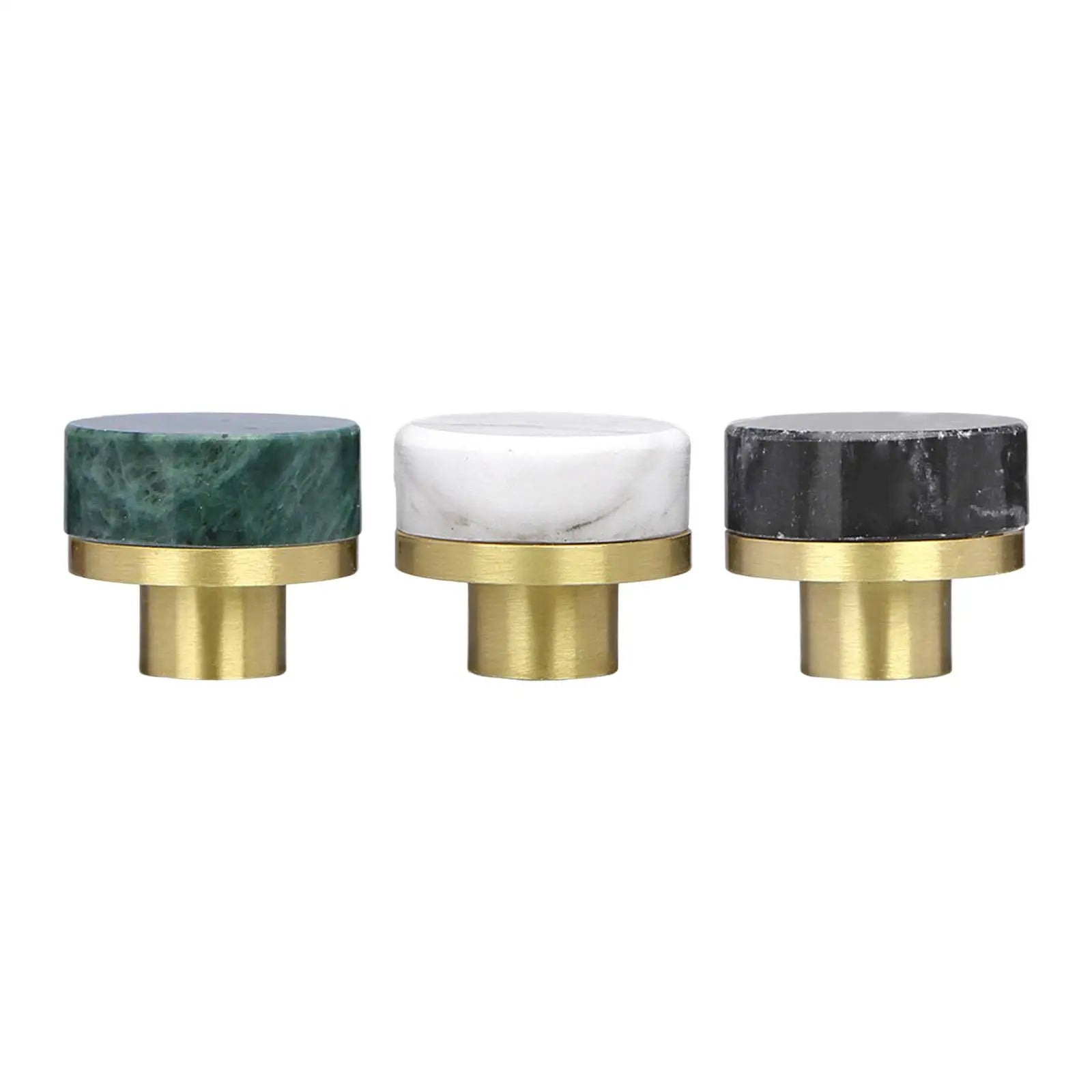 Brass Marble Drawer Pull Furniture Hardware Decorative Small Furniture Knob Elegant Cabinet Knob for Cabinets Bathroom Cupboard Zpaxo