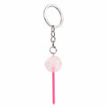 Lovely 3D Food Lollipop Keychain Transparent Bag Ornaments Simulation Zpaxo White