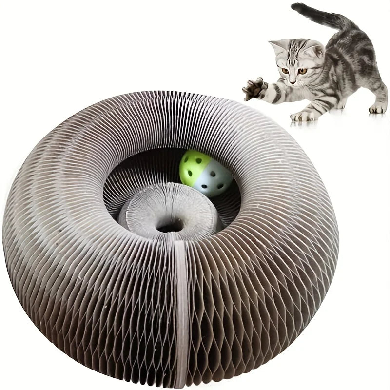 Cat Foldable Magic Organ Scratching Board Funny Toy Grinding Claw