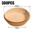 50/100pcs Square Airfryer Papers Non-Stick Disposable Paper Large Air Fryer Disposable Food Householdr Kitchen Oil Absorbing Zpaxo 300pcs-Round