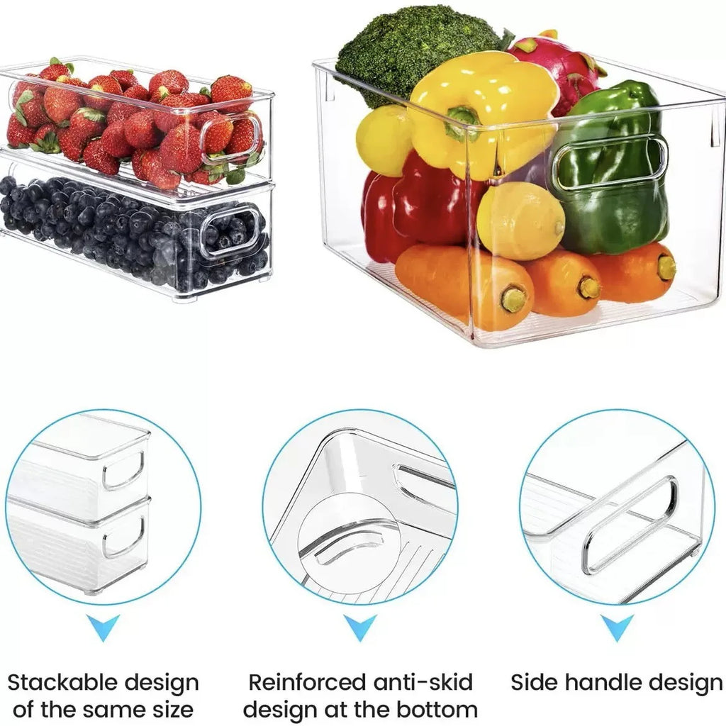 Kitchen Refrigerator Storage Box Transparent Vegetable Fruit Desktop