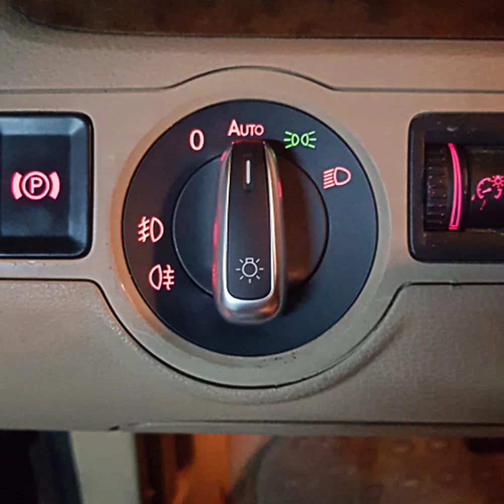 5ND941431B Chrome Auto Headlight Switch Golf Jetta MK5 MK6 GTI Passat
