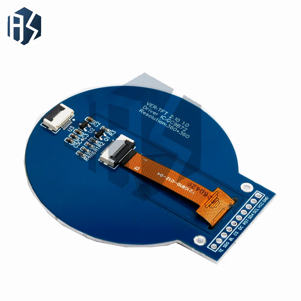 2 1 Circular TFT LCD Screen 360 GC9B72 SPI Round Display Module Zpaxo
