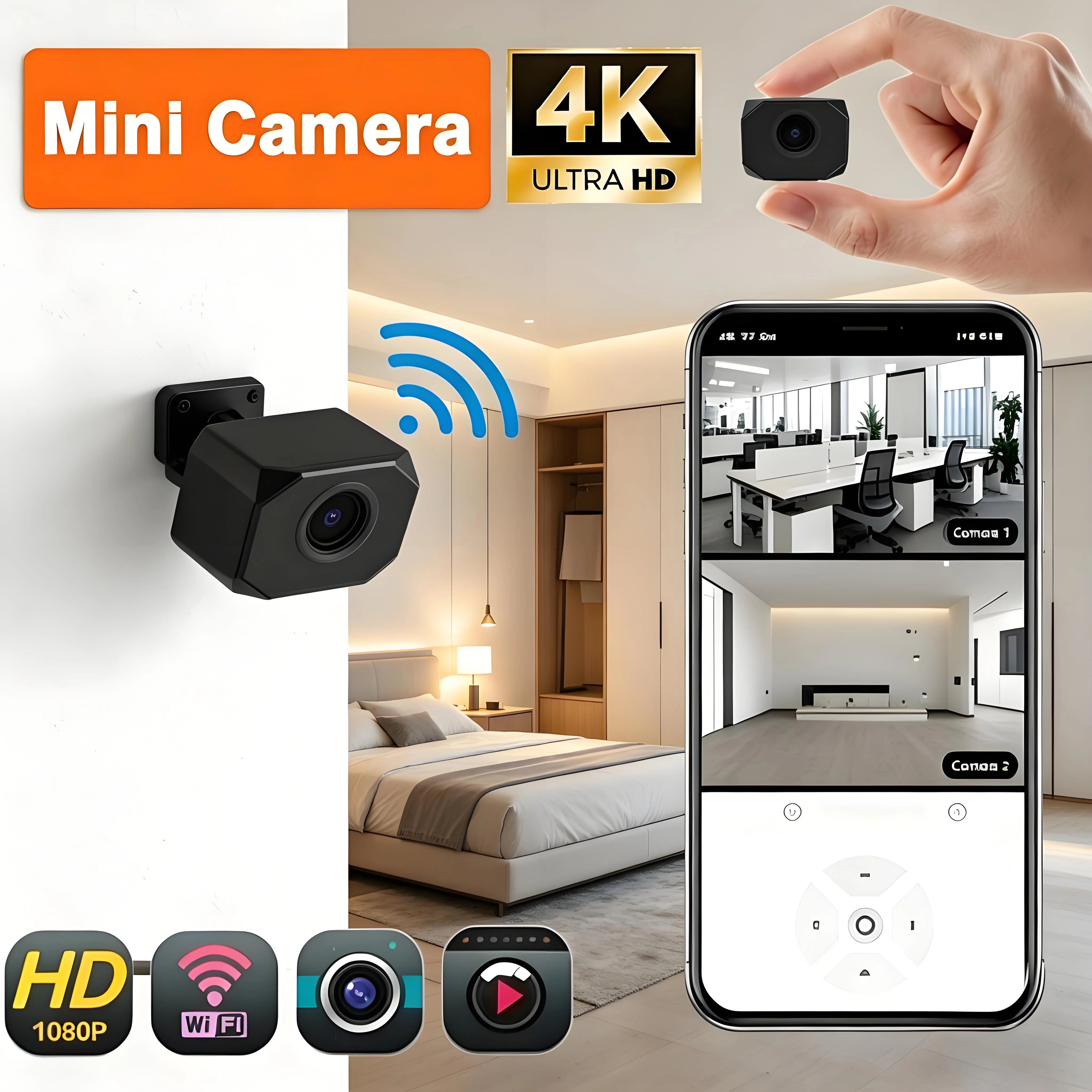 4K HD Wifi Security Camera Home Mini Smart Indoor IP Surveillance APP