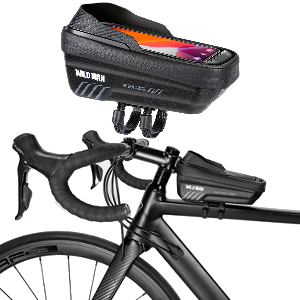 Bike Phone Handlebar Bag Support Touch Screen Bicycle Front Frame