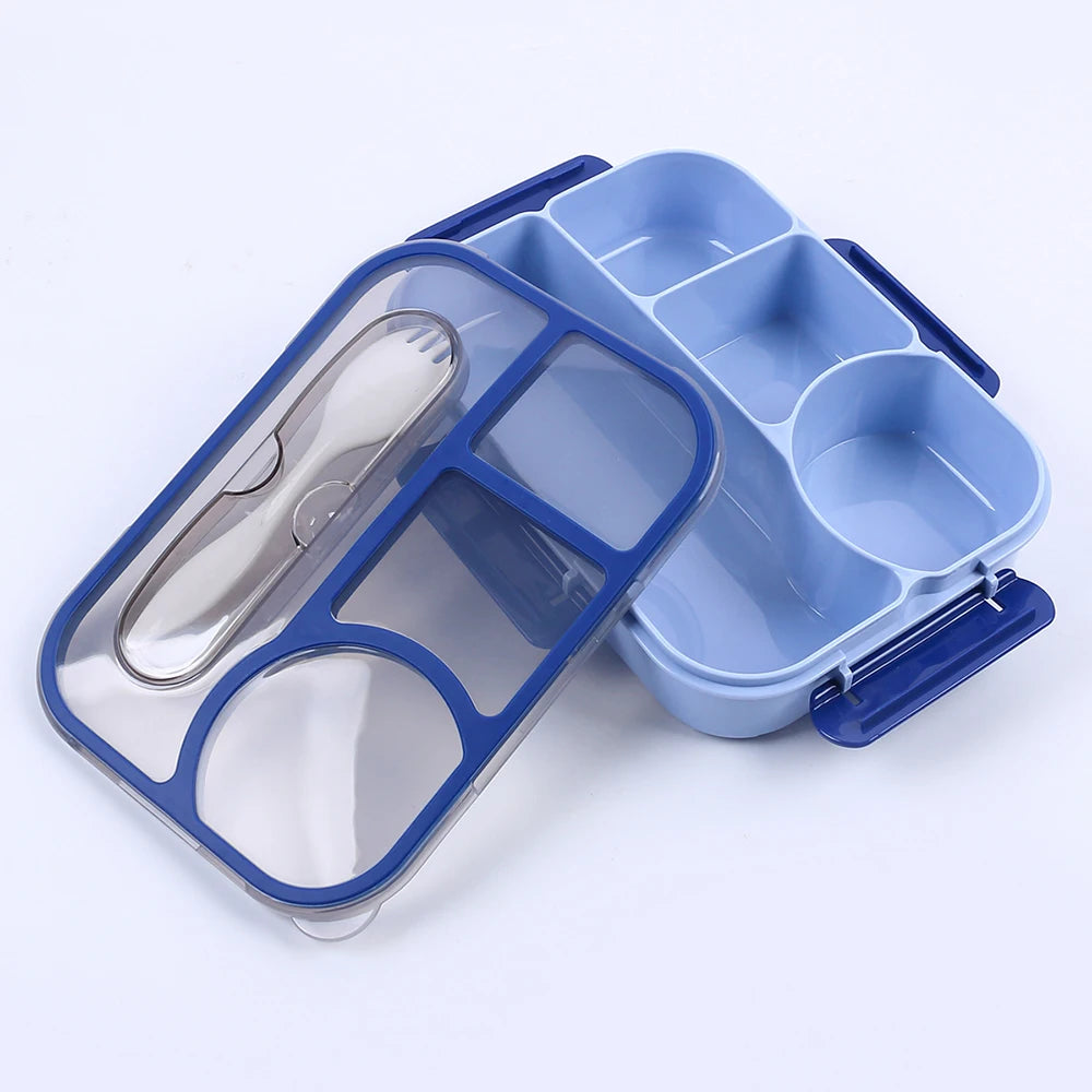 Lunch Box Microwave Safe Portable Compartments Food Container with Utensils Leakproof Anti-slip Zpaxo
