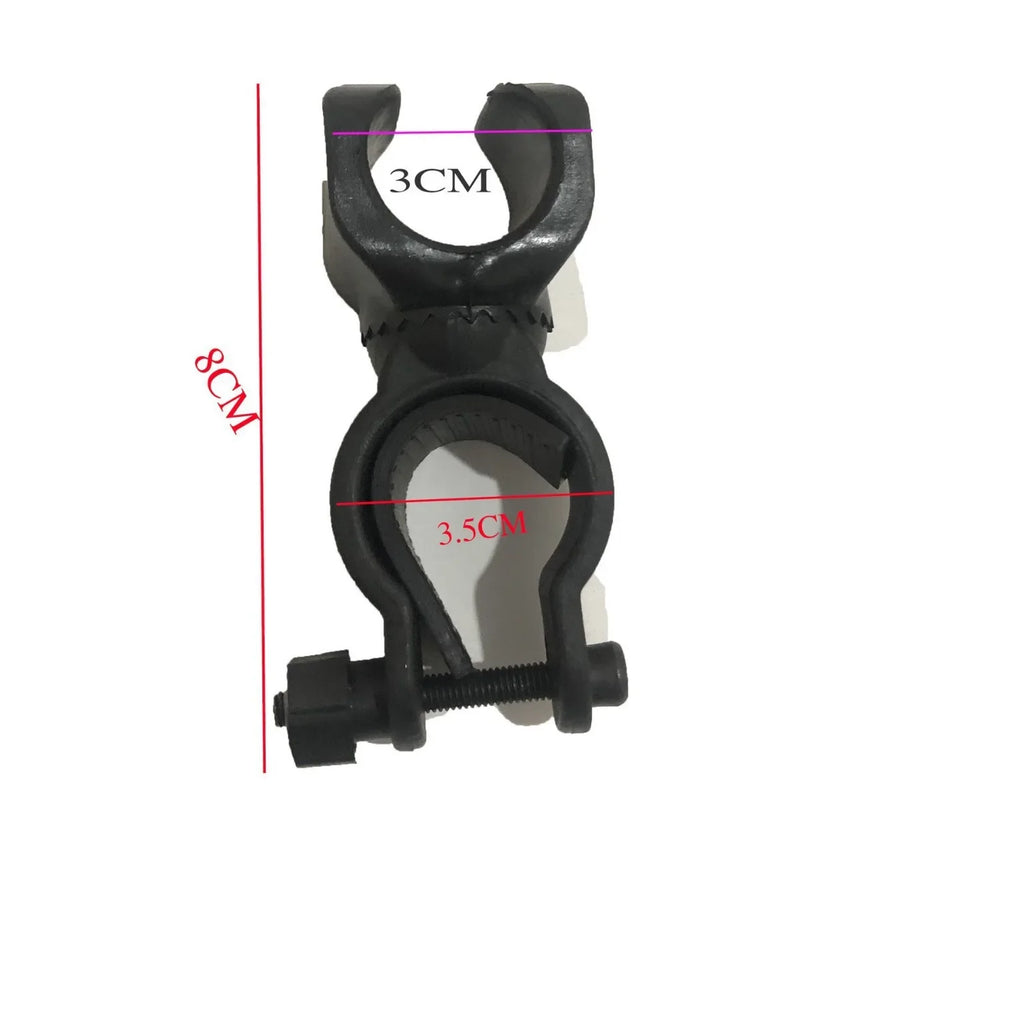 360° Rotating Bike Handlebar Flashlight Mount Clamp Bracket