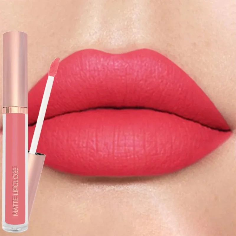 12 Colors Matte Velvet Sexy Lip Gloss Waterproof Long-lasting