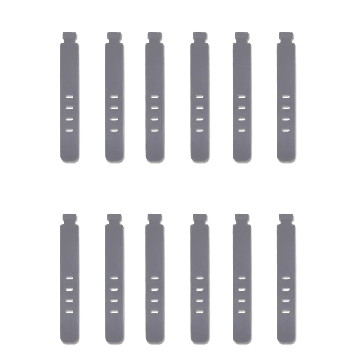 Silicone Cable Strap Wire Organizer Earphones Mouse USB Reusable Zpaxo Gray-12PCS