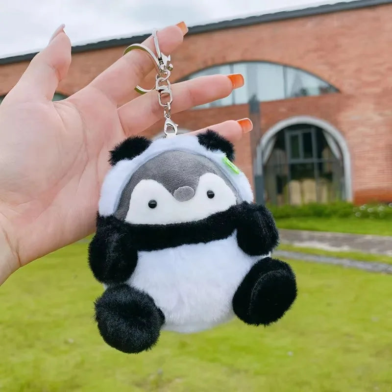 Cute Animal Plush Keychain – Panda & Tiger Stuffed Pendant