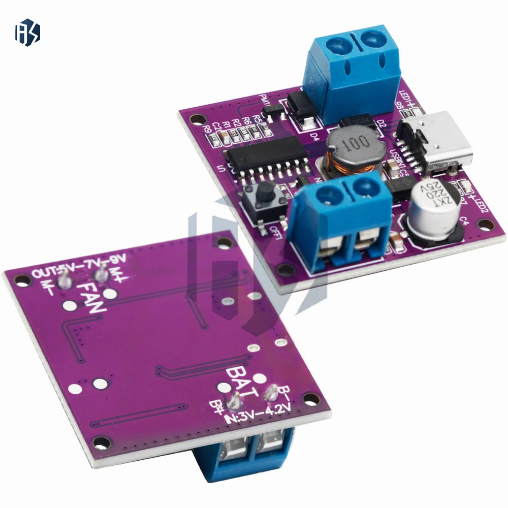 5V/7V/9V 3-Speed DC Motor Driver Module, Fan Drive Board with Charging Function Zpaxo