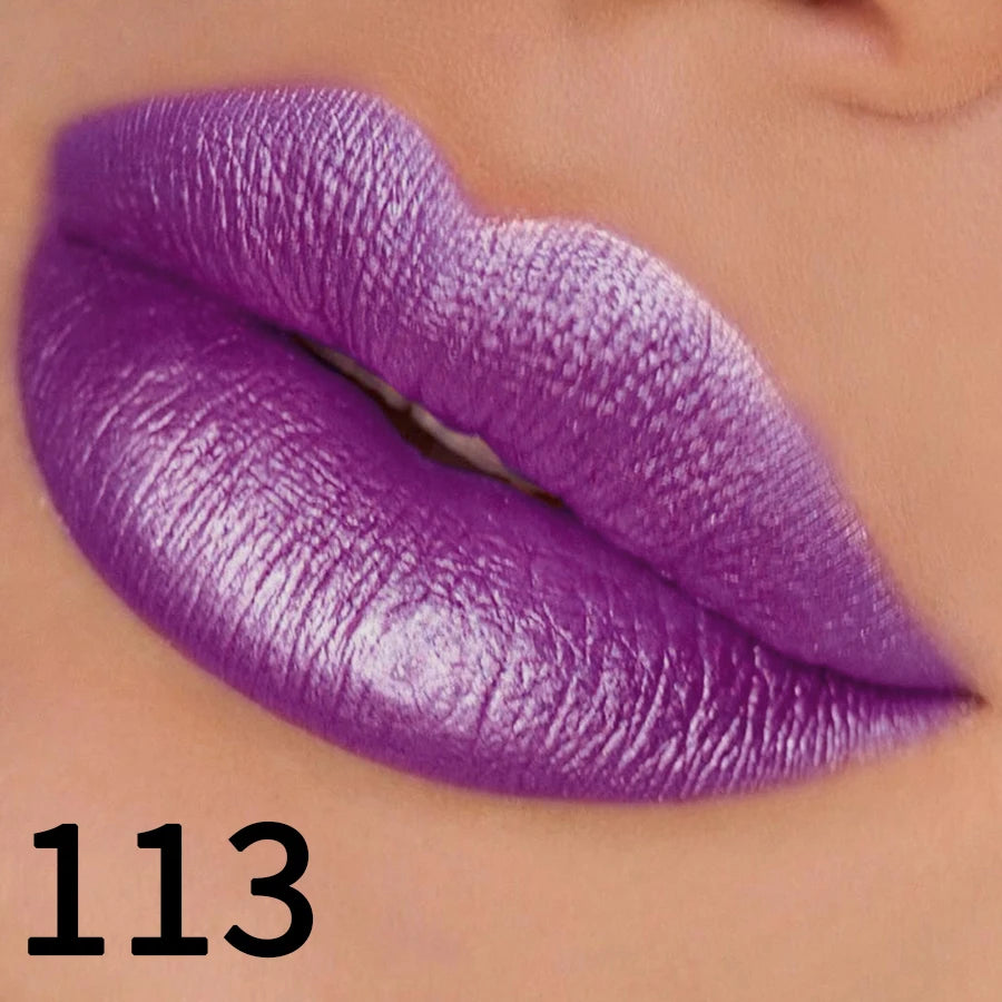 19 Colors Glitter Lipstick Hydrating Red Pink Sparkling Shine Lip Zpaxo 113