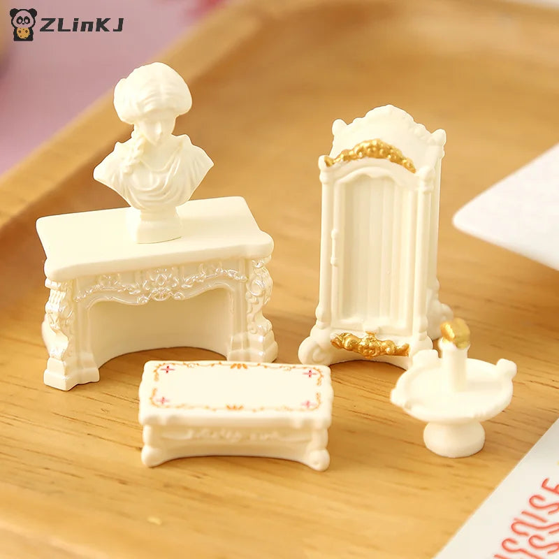 ▶1/12 Dollhouse Simulation Mini Furniture Model Dollhouse Living Room Scene Decoration Dolls House Ornament Pretend Play Toys Zpaxo