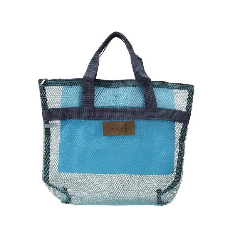 Mesh Toiletry Travel Bag Portable Handheld Makeup Organizer Cosmetics