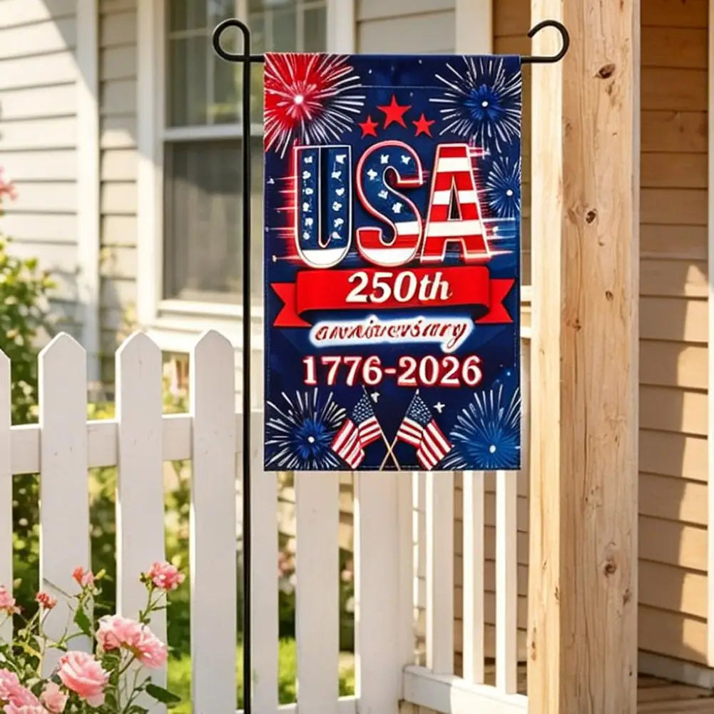 250th USA Anniversary Garden Flag 1776-2026 | Patriotic Yard Decor Patriotic Garden Flag Zpaxo