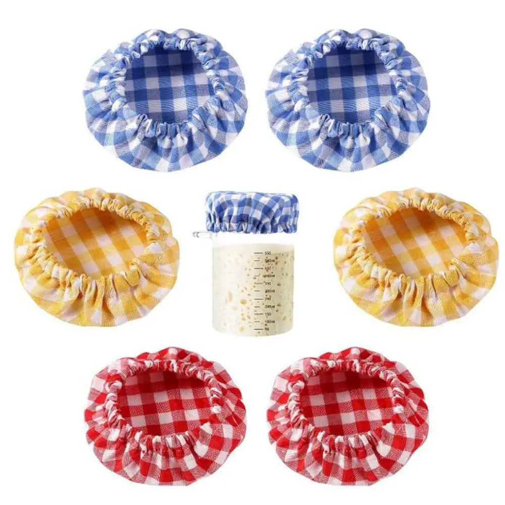 1PC Cotton Cloth Fermentation Bottle Cover Portable Reusable Sourdough Starter Jar Covers Multifunction Dust Cover Zpaxo