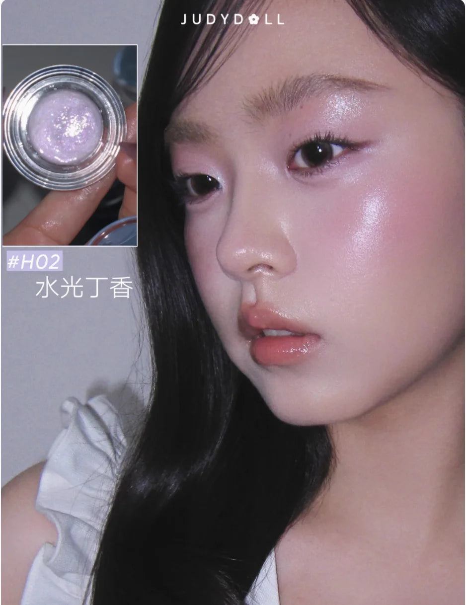JUDYDOLL Highlighter Balm Luminous Highlighting Mint Lilac Refreshing Zpaxo