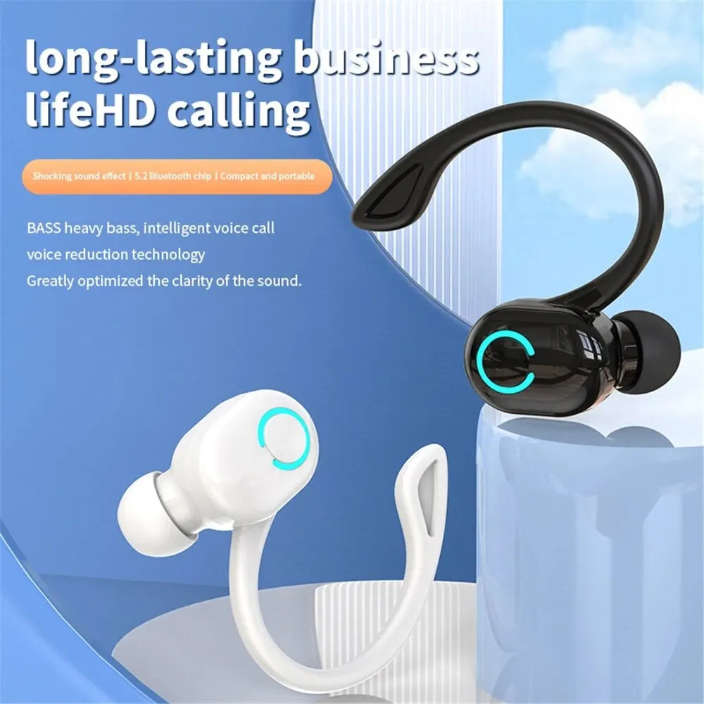 Bluetooth 5.2 Earphones Hands Free Ear Hook Wireless Business Headphone Car Driver Call Sport Headset For iPhone Samsung Xiaomi Zpaxo