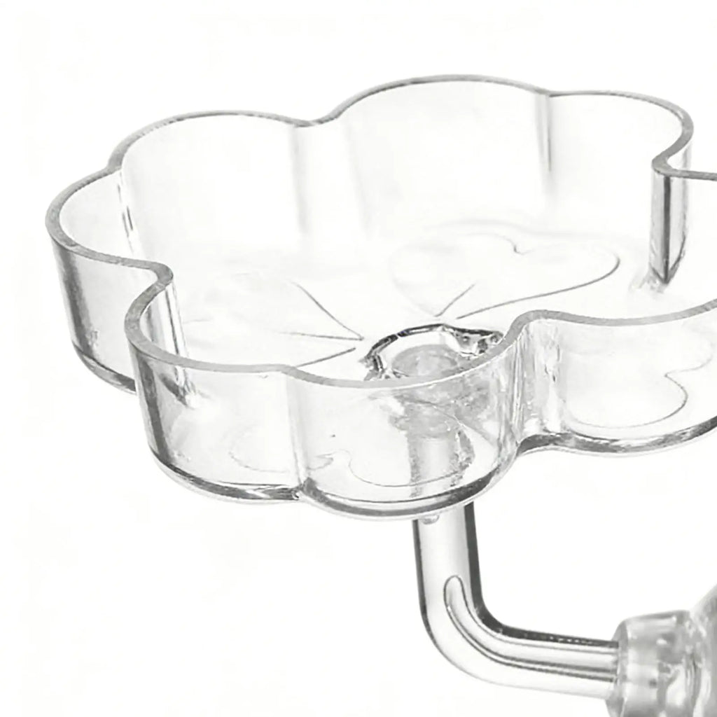 Fish Tank Feeder Aquarium Clear Dish Tray Shrimp Suction Cup Flower Shaped Shrimp Bowl Feeder Tube for Fish Tank Feeder Tray Zpaxo