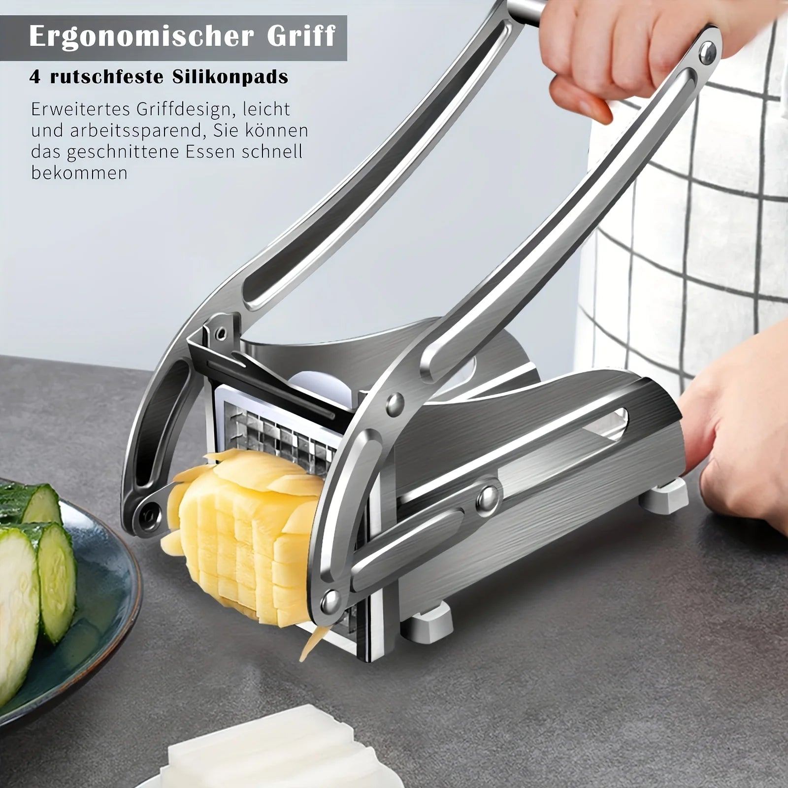 Vegetable Cutter, French Fry Cutter, Stainless Steel Fruit Cutter, French Fry Chopper, Potato Slicer, Vegetable Chopper Zpaxo