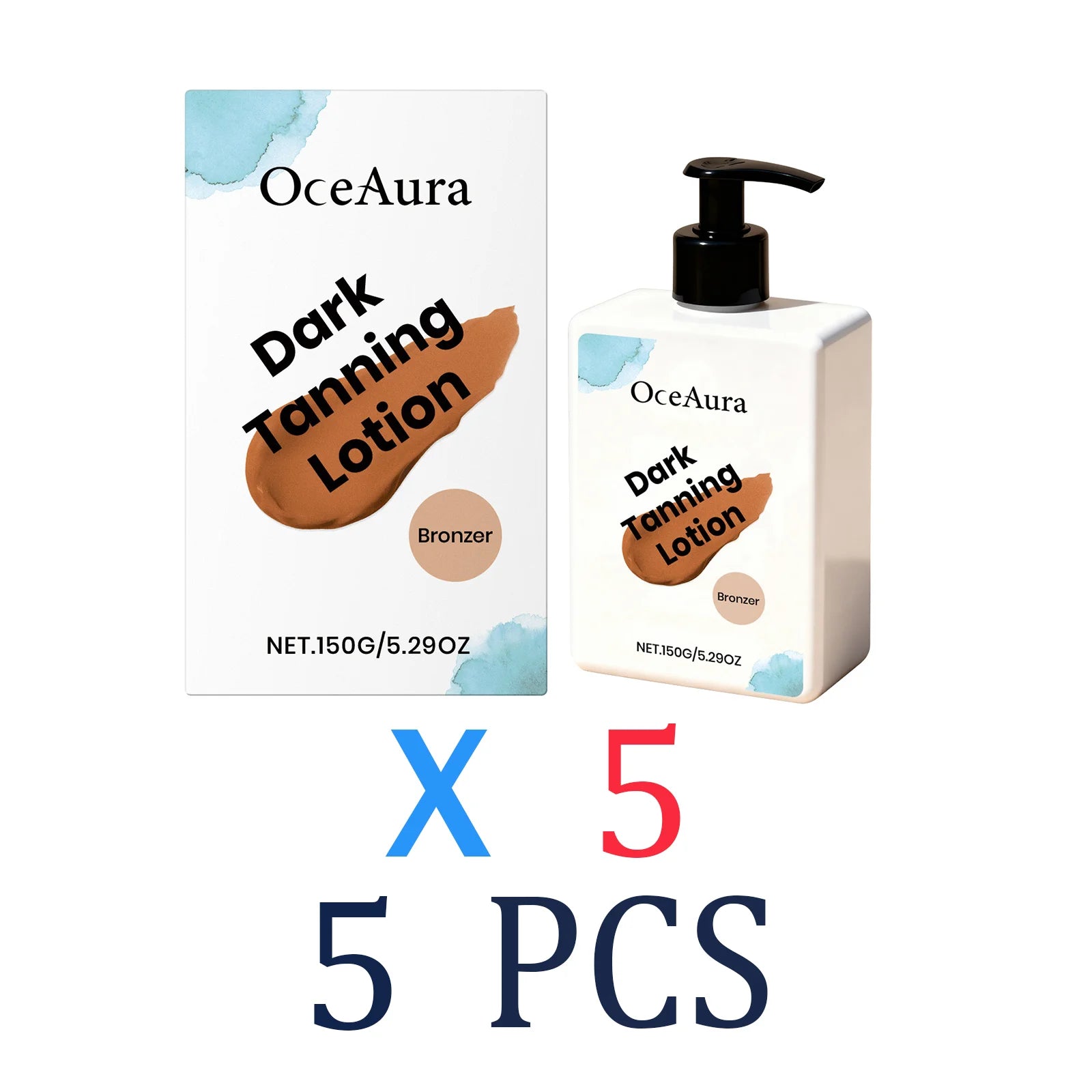 Self Tanner Tanning Cream for Sunbeds Outdoor Sun Natural Tan Bronzer for Glowing Skin Moisturizing Sun Tanner Summer Essential Zpaxo 5 Pcs