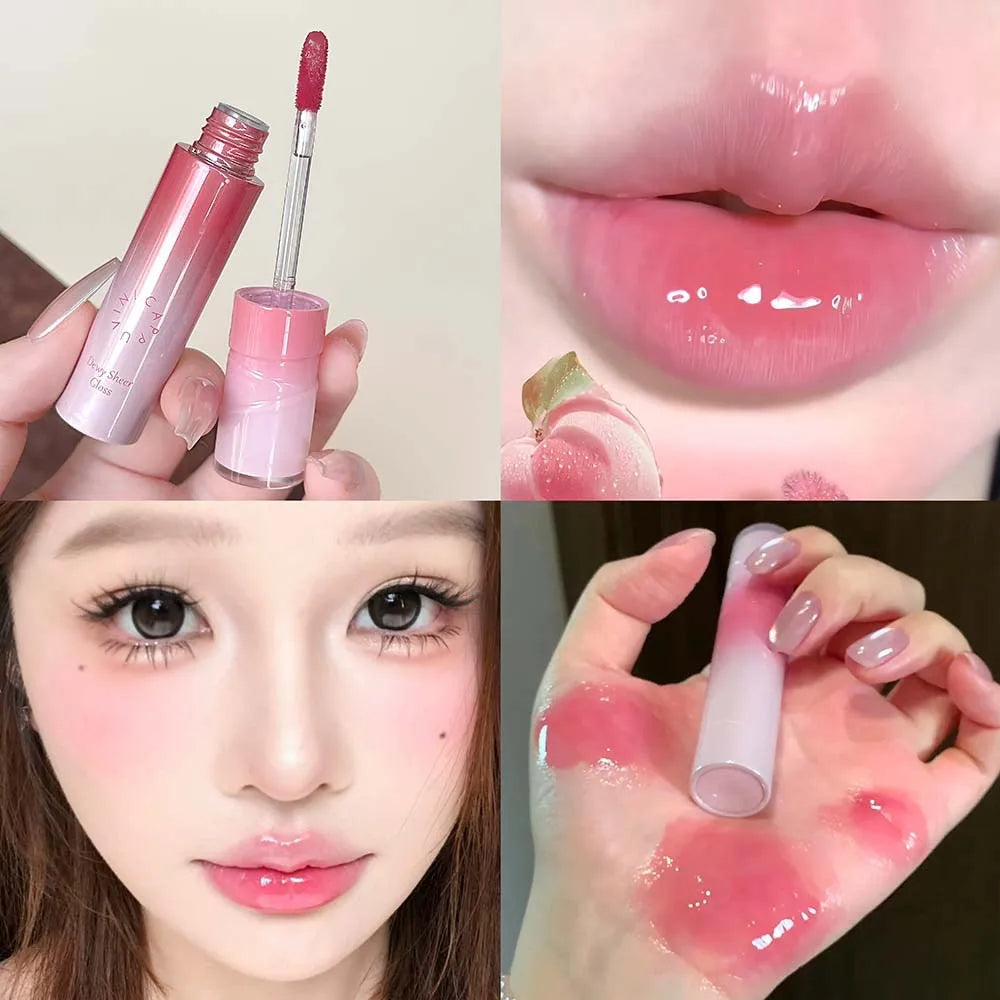 Water Light Mirror Lip Gloss Lasting Moisturizing Lightweight Lip Glaze Fine Sparkling Liquid Lipstick Nude Lip Makeup Cosmetics Zpaxo CP436-02