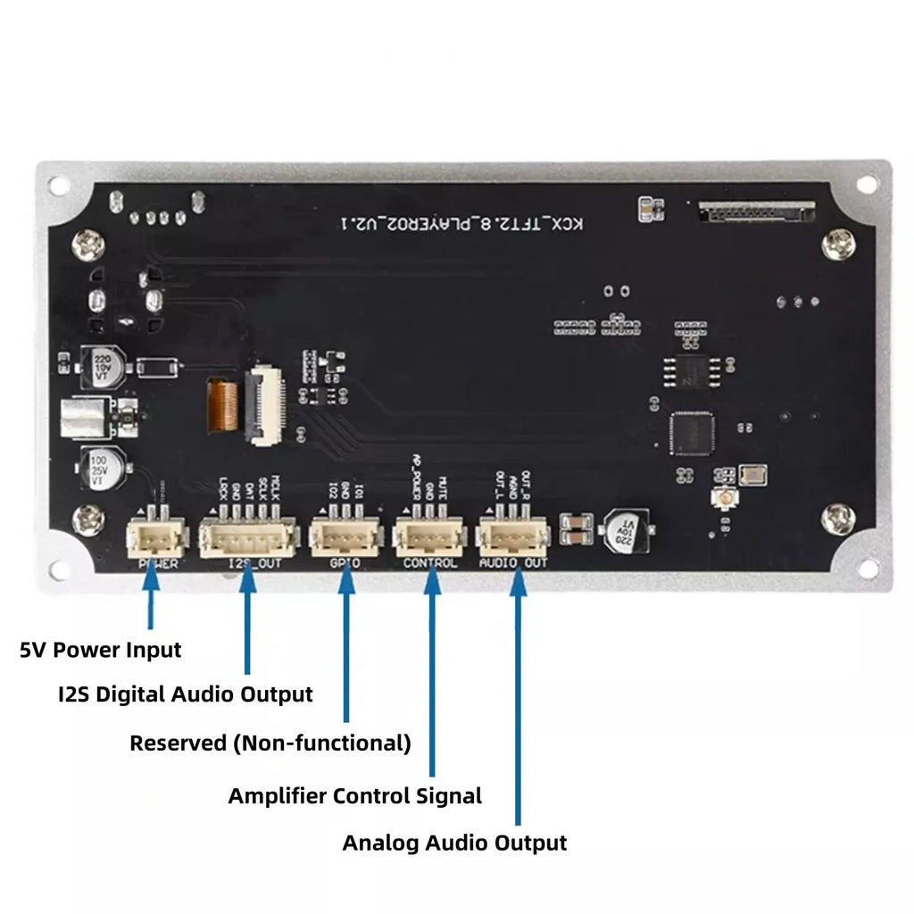 2 8-inch TFT Screen Lossless Audio Decoding Board Module Support I2S