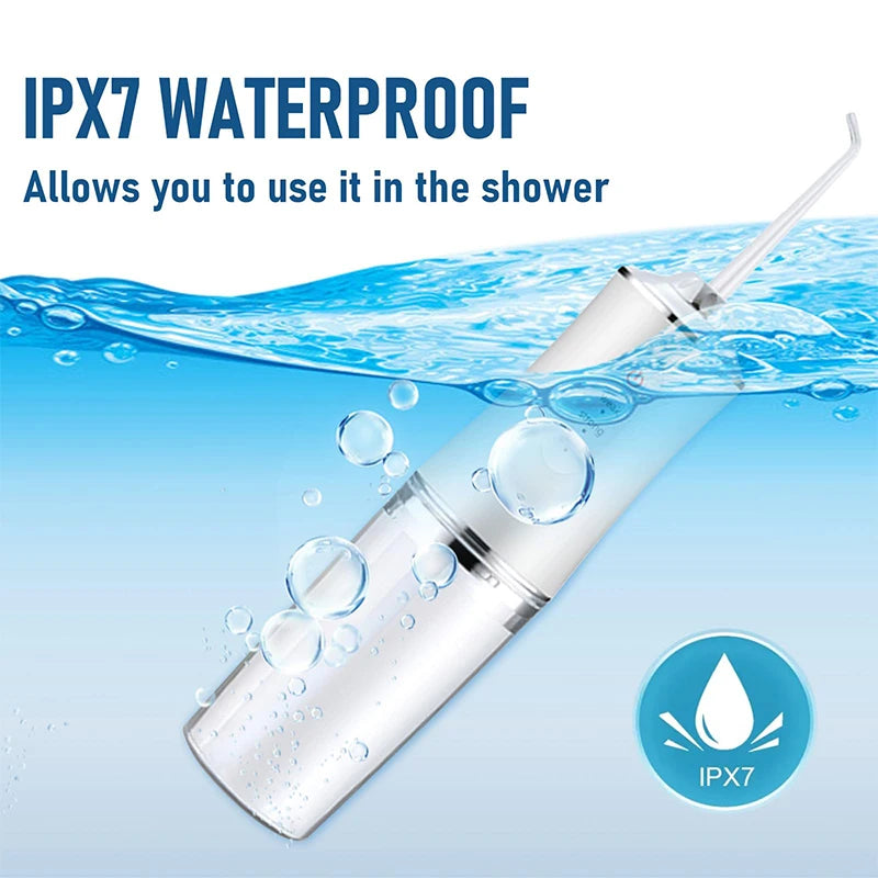 220ml Portable Water Flosser – 3 Modes, 4 Tips, Rechargeable Dental Water Flosser Zpaxo