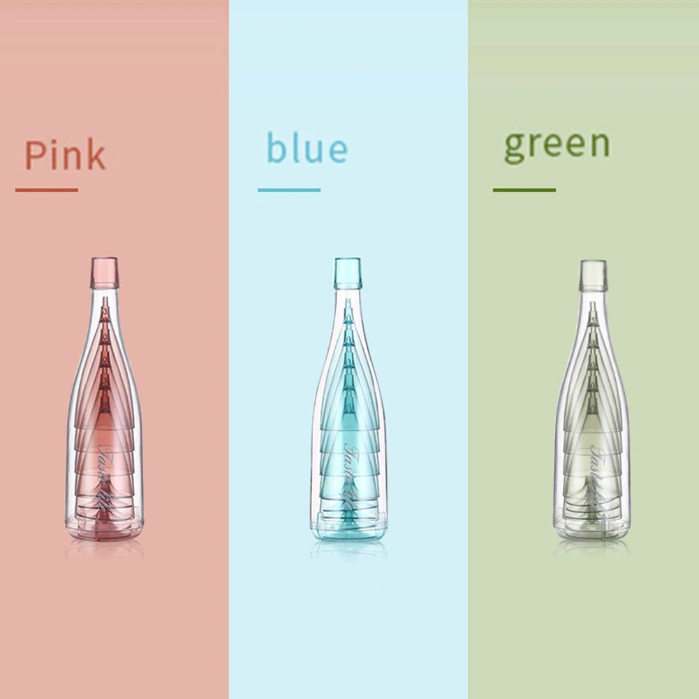 Plastic Toasting Champagne Flutes Folding Reusable Glasses Wedding