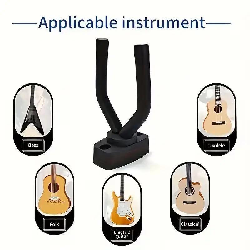 1pcs Alloy Wall-Mounted Guitar Rack – Hanger for Guitar, Ukulele, Bass & Violin, Home Instrument Display Zpaxo