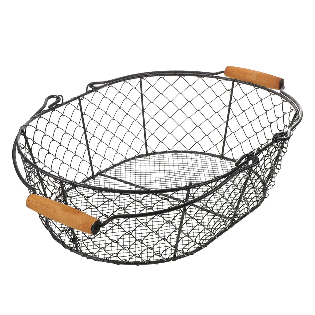 Firewood Storage Wire Baskets Large Metal Blanket Household Vegetable