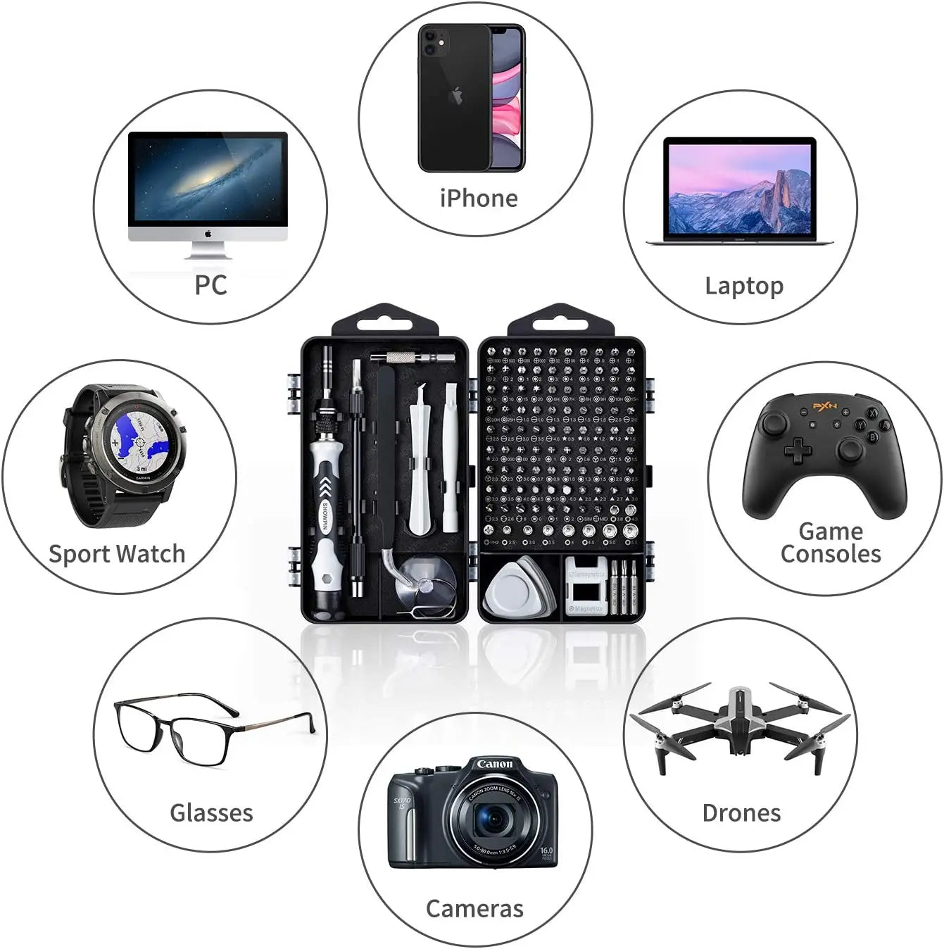 Precision Screwdriver Set,115 in 1 Computer Screwdriver Kit,Electronics Tool Kit for Tablet,iPhone, PS4 Repair Zpaxo