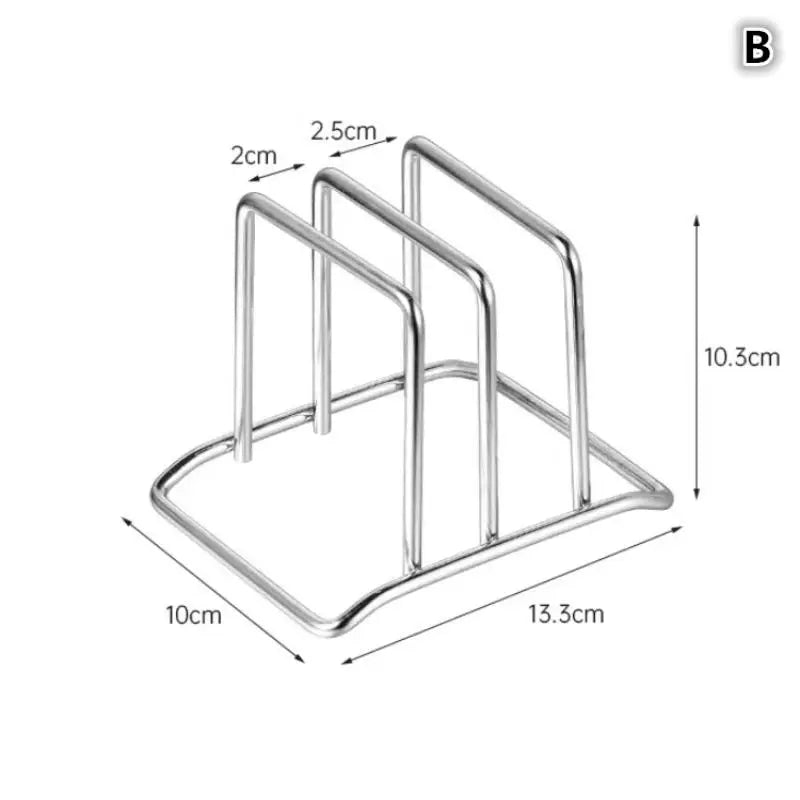 1Pcs Kitchen Storage Solution Rustproof Pot Lid Rack Storage Rack Multifunctional Chopping Board Organizer For Home Zpaxo B