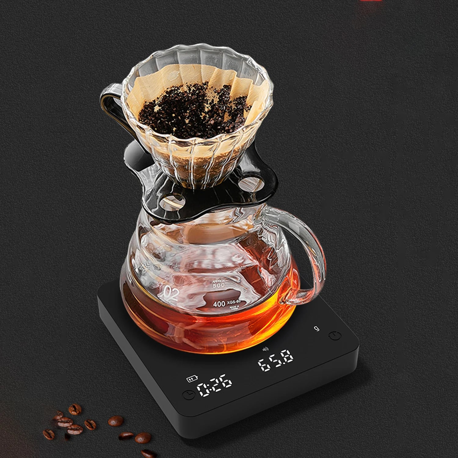 Personal Electronic Scale Mini Smart Timer 2kg/0.1g Coffee Household Italian Coffee Scale Gram Weight Chronograph Kitchen Scale Zpaxo