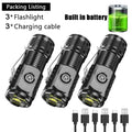 ESMARTER Mini LED Flashlight 600LM Rechargeable Torch Pen Clip