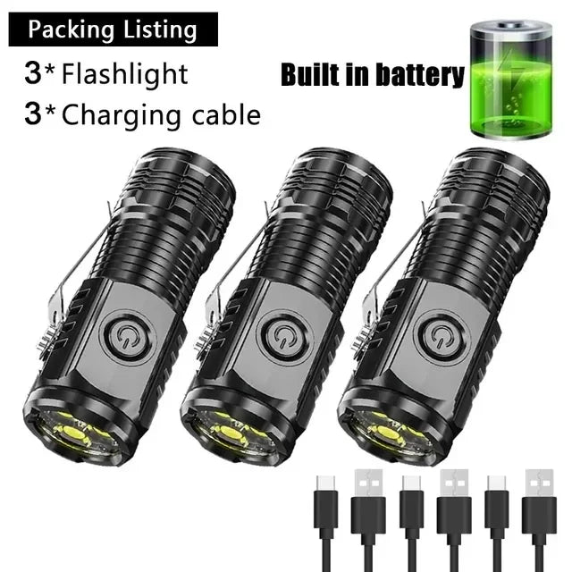 ESMARTER Mini LED Flashlight 600LM Rechargeable Torch Pen Clip