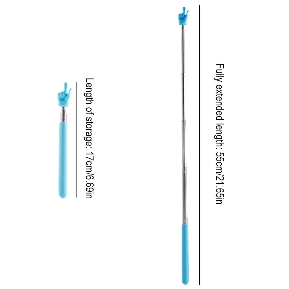 Retractable Teacher Pointer Finger Design StainlessSteel Telescopic School Teaching Pointer Stick Teacher Supplies For Classroom Zpaxo