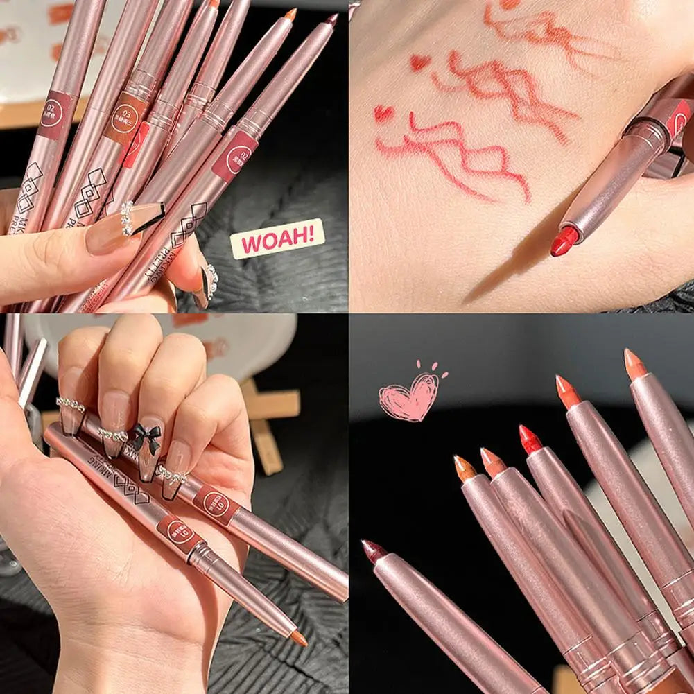 Matte Waterproof Automatic Lip Liner – Long-Lasting Moisturizing Automatic Lip Liner Zpaxo