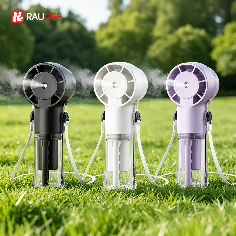 Portable Mini Humidifier Fan USB Handheld Water Mist Rechargeable