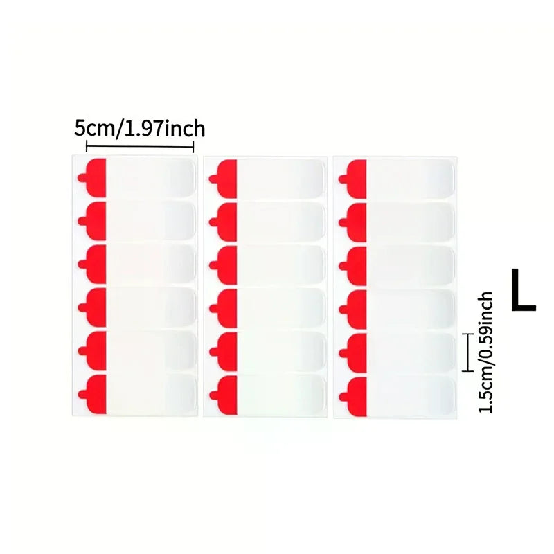 30pcs/60pcs/120pcs Double-sided Adhesive Tape Transparent Extra Strong Sticky Strip For Photos Decor Crafts Removable Stickers Zpaxo