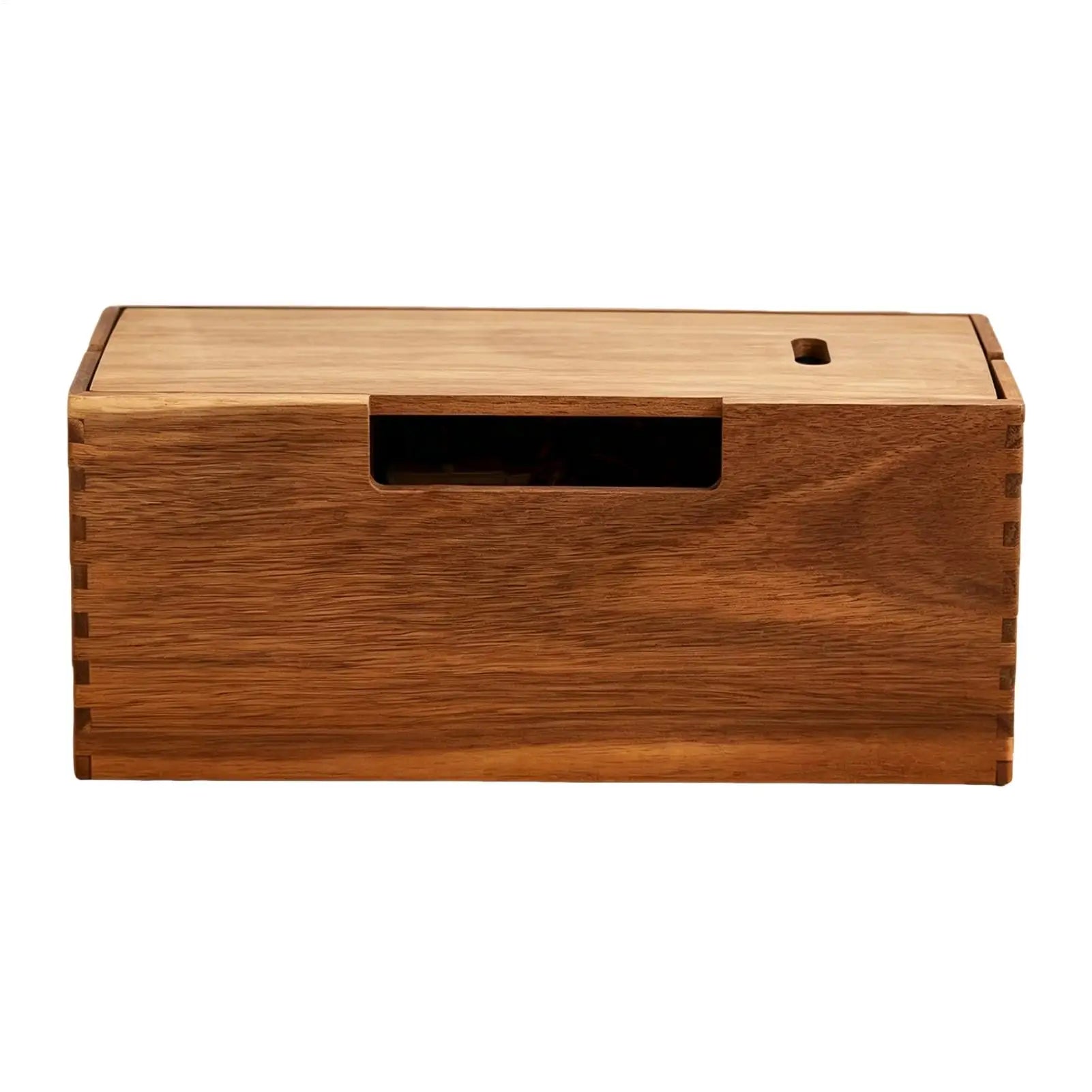 Wooden Cable Storage Box Power Line Storage Case Dustproof Charger Socket Organizer Wire Case Home Cable Winder Organizer Zpaxo