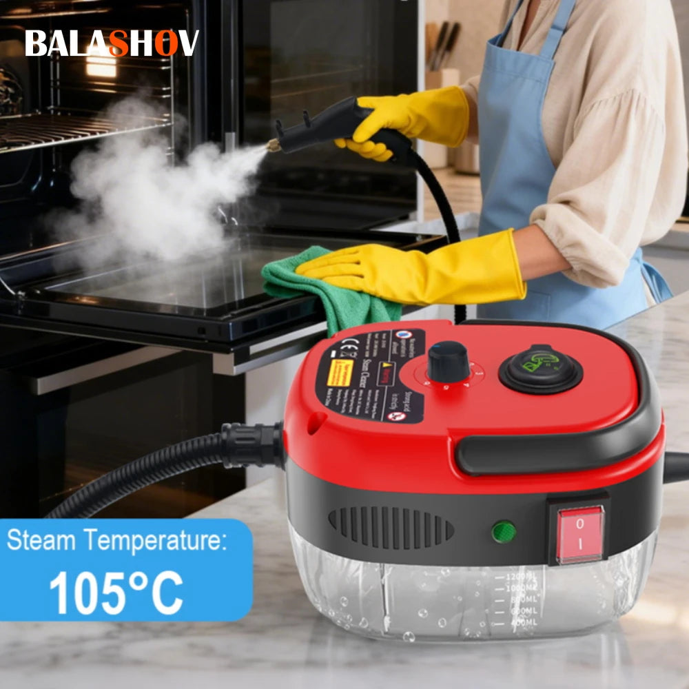 Portable Handheld High Pressure Steam Cleaner Household Multifunctional Steam Cleaning Machine Kitchen Hood Air Conditioner Car Zpaxo